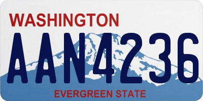 WA license plate AAN4236