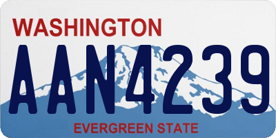 WA license plate AAN4239