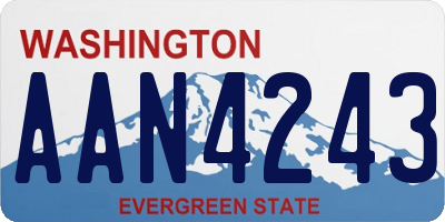 WA license plate AAN4243
