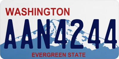 WA license plate AAN4244