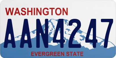 WA license plate AAN4247