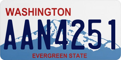 WA license plate AAN4251