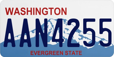WA license plate AAN4255