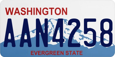 WA license plate AAN4258