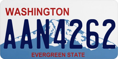WA license plate AAN4262