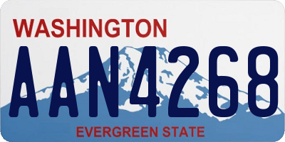 WA license plate AAN4268