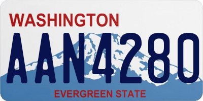 WA license plate AAN4280