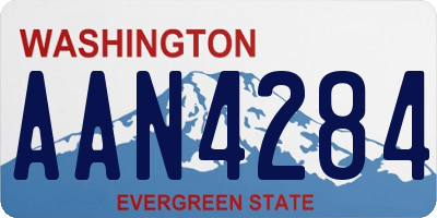 WA license plate AAN4284