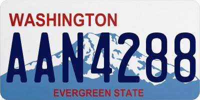 WA license plate AAN4288