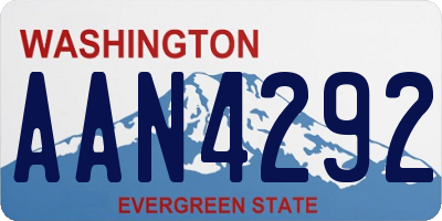 WA license plate AAN4292