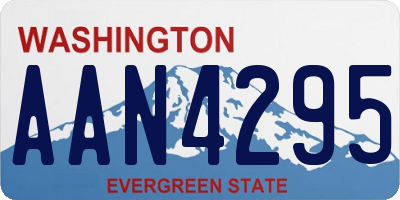 WA license plate AAN4295