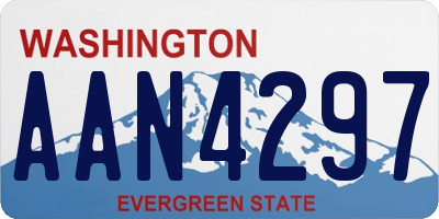 WA license plate AAN4297