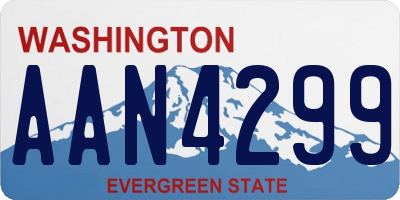 WA license plate AAN4299