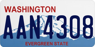 WA license plate AAN4308