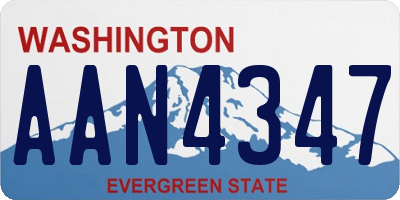 WA license plate AAN4347