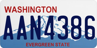 WA license plate AAN4386