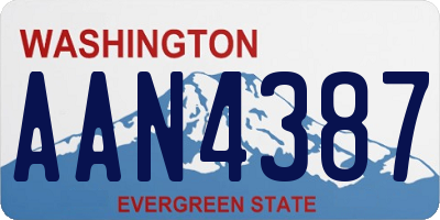 WA license plate AAN4387