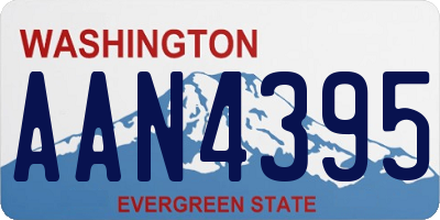 WA license plate AAN4395