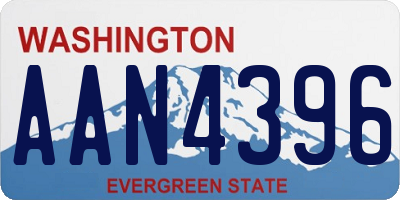 WA license plate AAN4396