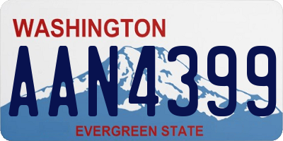 WA license plate AAN4399