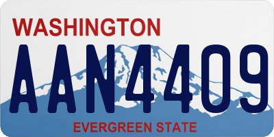 WA license plate AAN4409