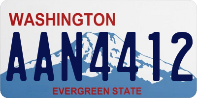 WA license plate AAN4412