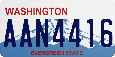 WA license plate AAN4416