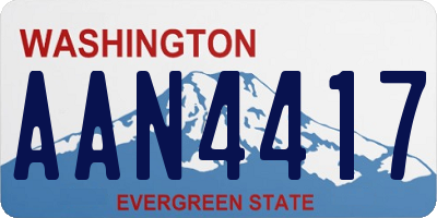 WA license plate AAN4417
