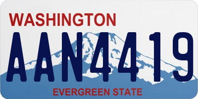 WA license plate AAN4419