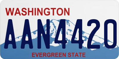 WA license plate AAN4420