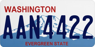 WA license plate AAN4422