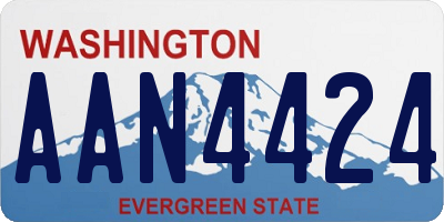 WA license plate AAN4424