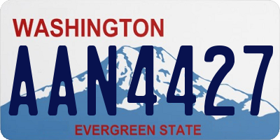 WA license plate AAN4427