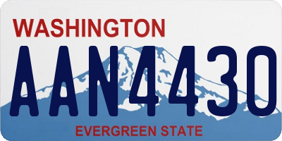 WA license plate AAN4430