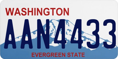 WA license plate AAN4433