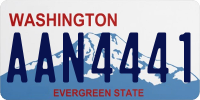 WA license plate AAN4441