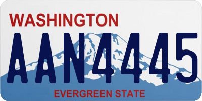 WA license plate AAN4445