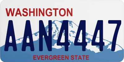 WA license plate AAN4447