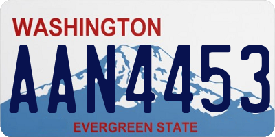 WA license plate AAN4453