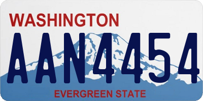 WA license plate AAN4454