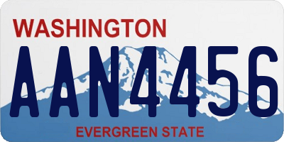 WA license plate AAN4456