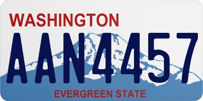 WA license plate AAN4457