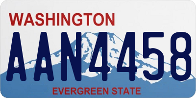 WA license plate AAN4458