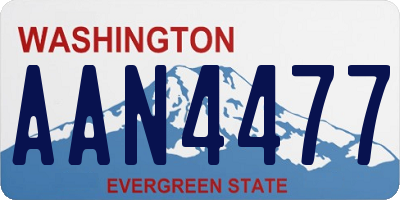 WA license plate AAN4477
