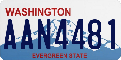 WA license plate AAN4481