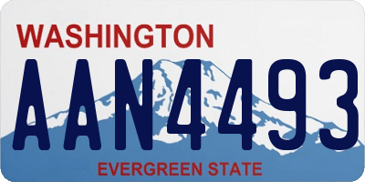 WA license plate AAN4493