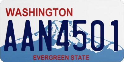 WA license plate AAN4501