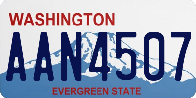 WA license plate AAN4507