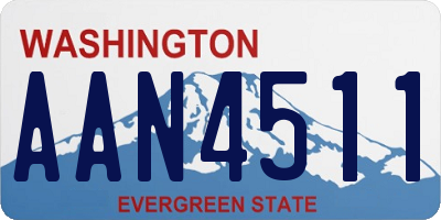 WA license plate AAN4511