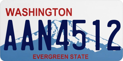 WA license plate AAN4512